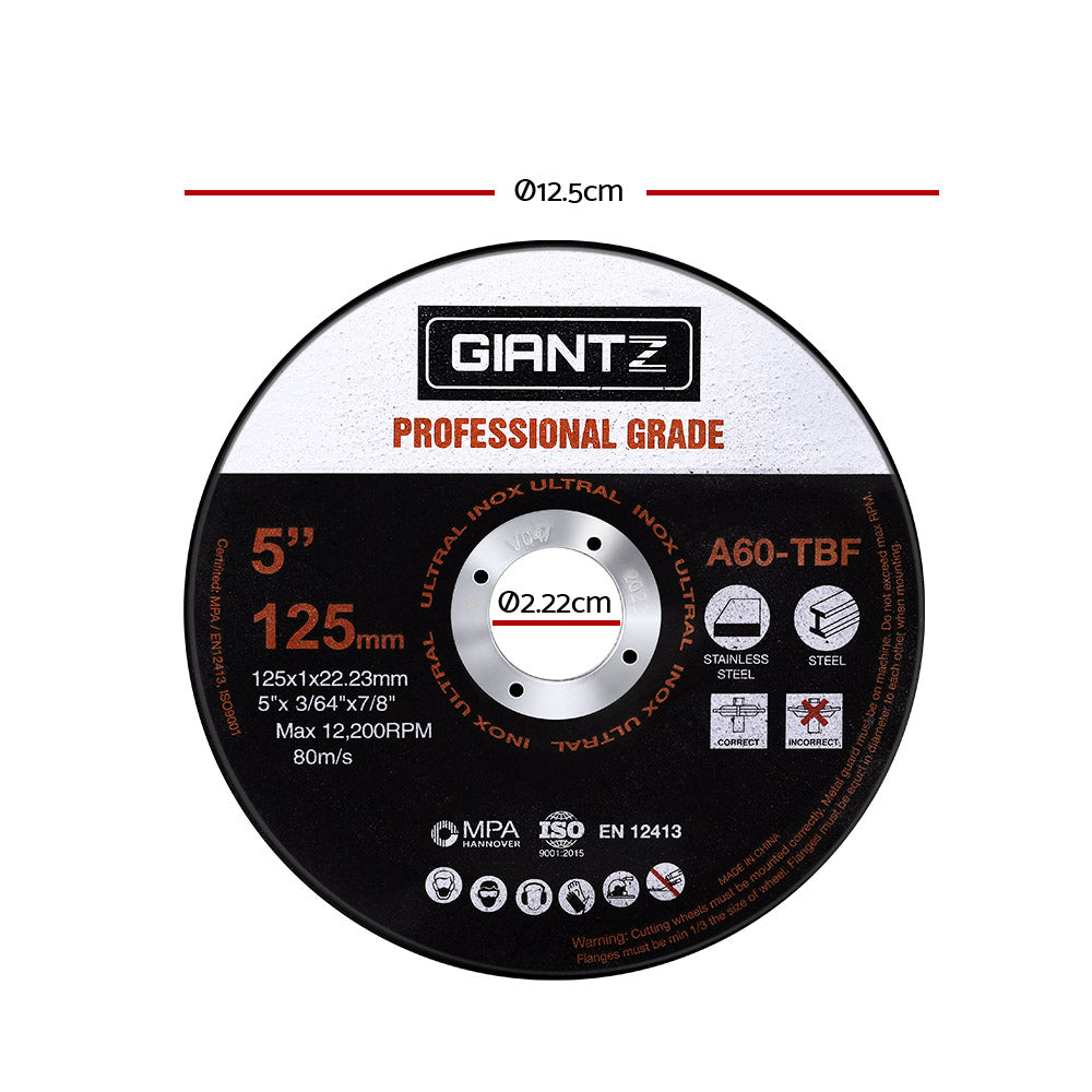 Giantz 100 x 5 Cutting Disc 125mm Metal Cut Off Wheel Angle Grinder Thin Steel