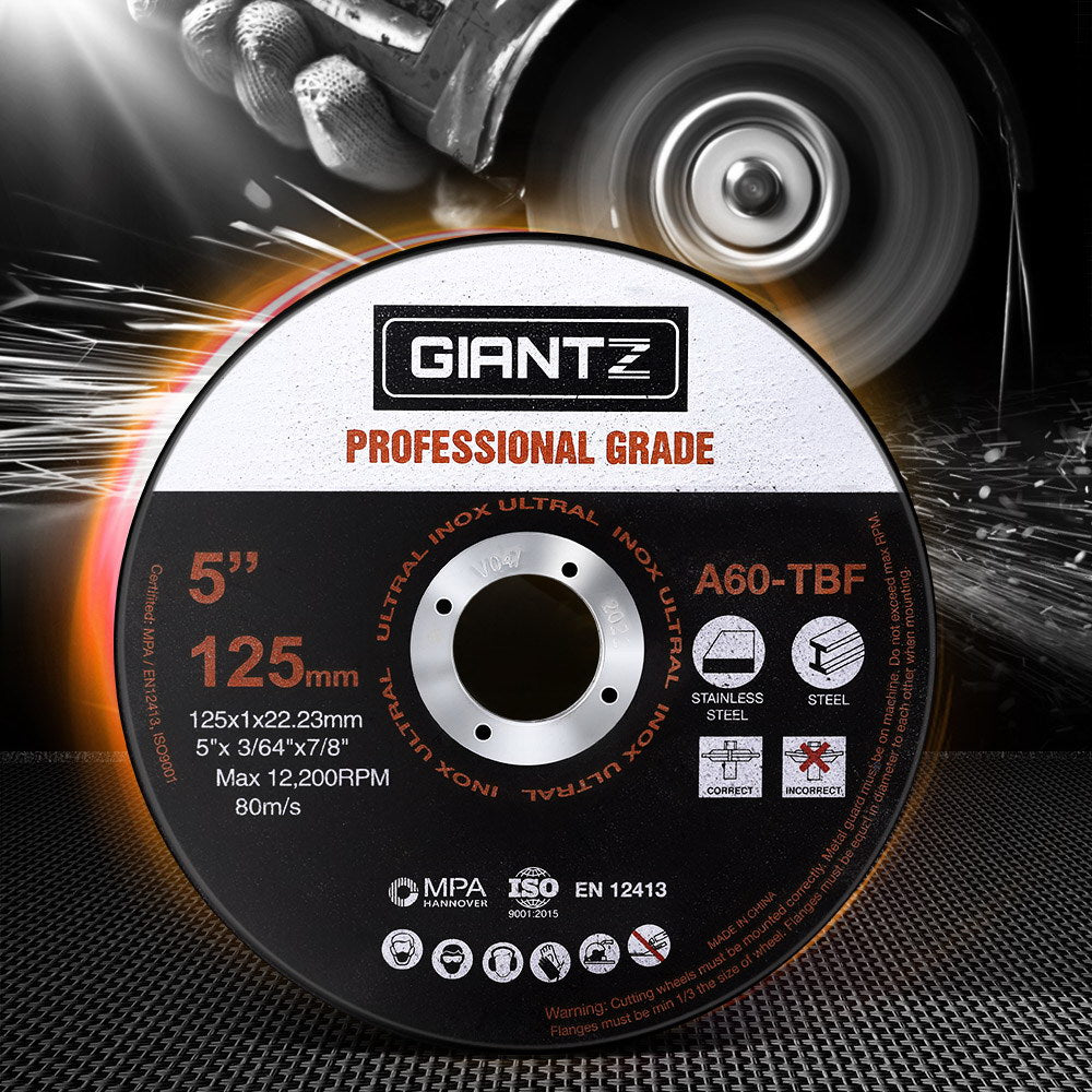 Giantz 100 x 5 Cutting Disc 125mm Metal Cut Off Wheel Angle Grinder Thin Steel