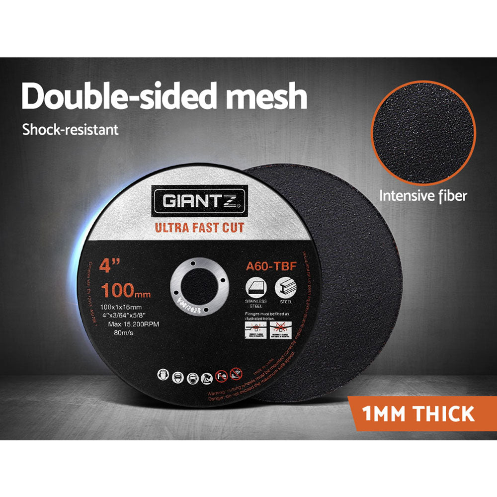 Giantz 200-Piece Cutting Discs 4" 100mm Angle Grinder Thin Cut Off Wheel Metal