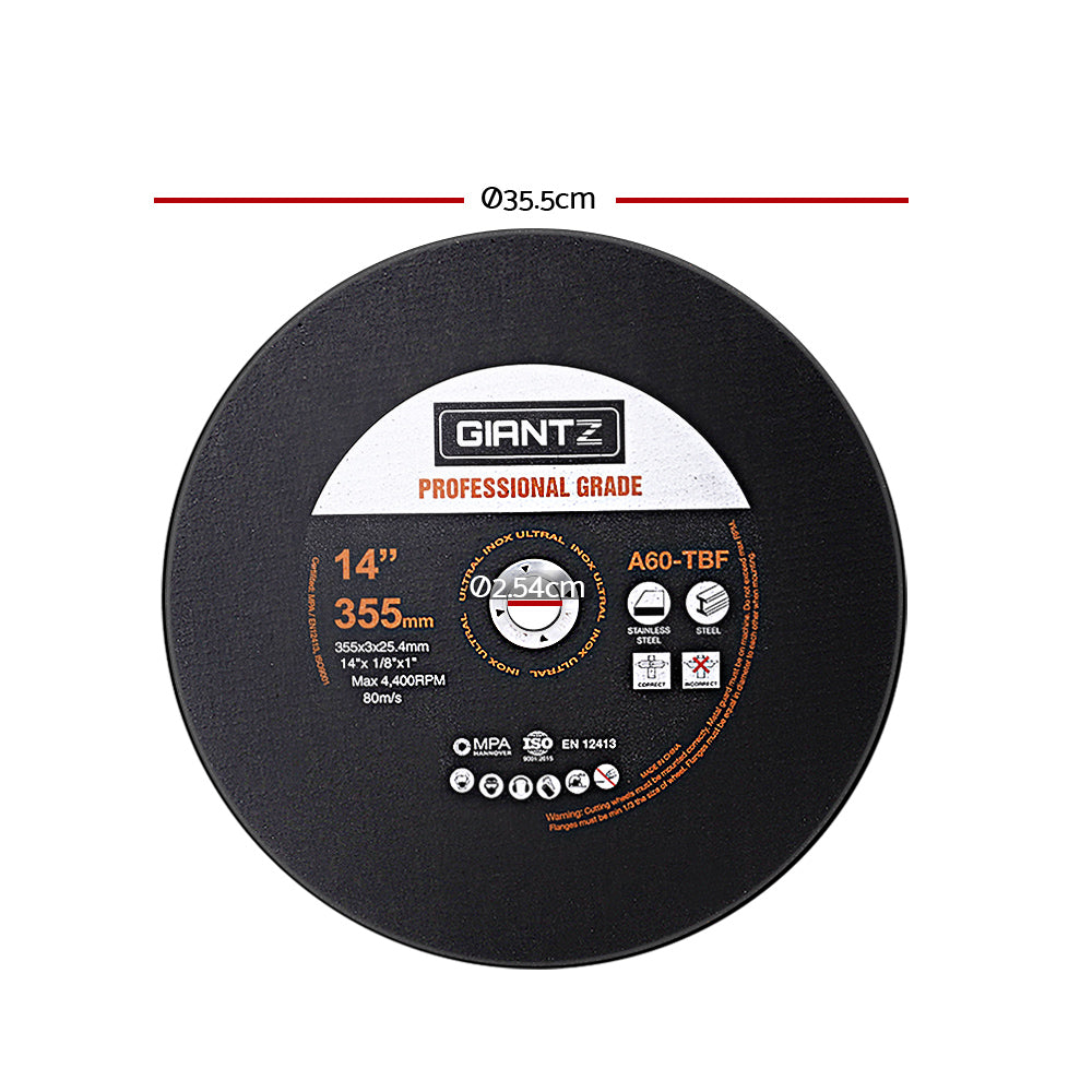 Giantz 10 x 14 Cutting Disc 355mm Metal Cut Off Wheel Angle Grinder Thin Steel