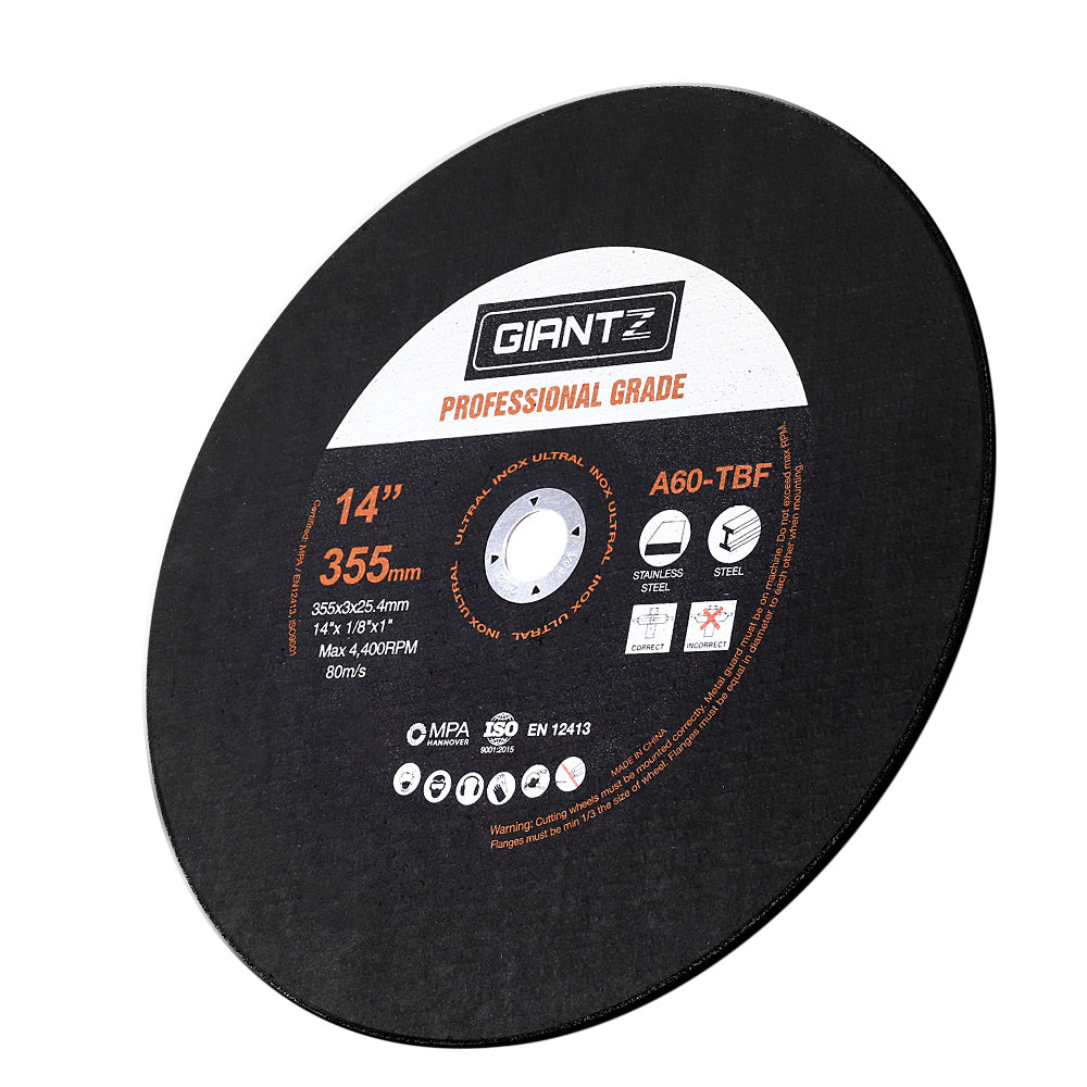 Giantz 10 x 14 Cutting Disc 355mm Metal Cut Off Wheel Angle Grinder Thin Steel