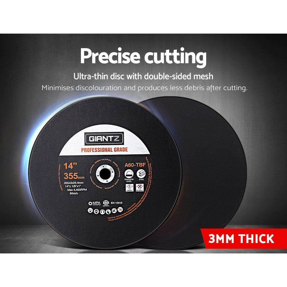 Giantz 10 x 14 Cutting Disc 355mm Metal Cut Off Wheel Angle Grinder Thin Steel
