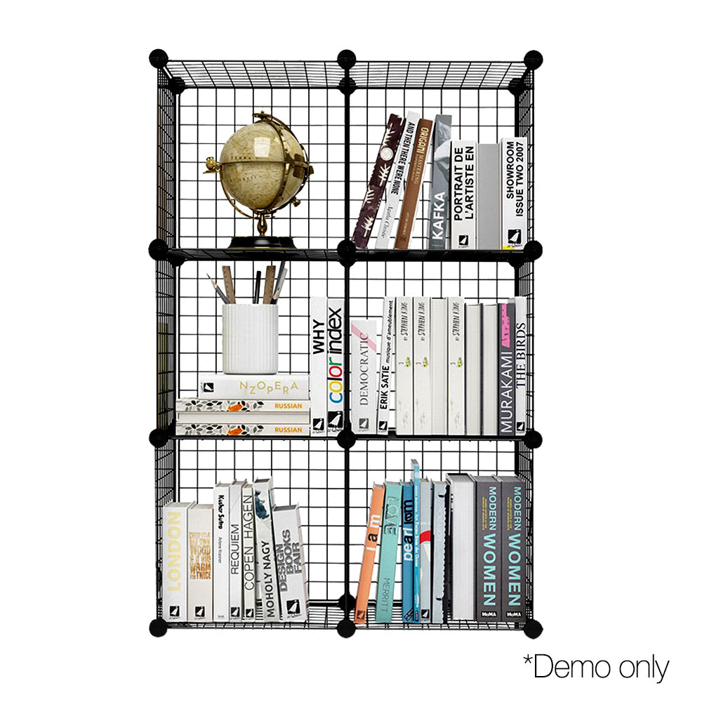 6 Cube Mesh Wire Storage Cabinet