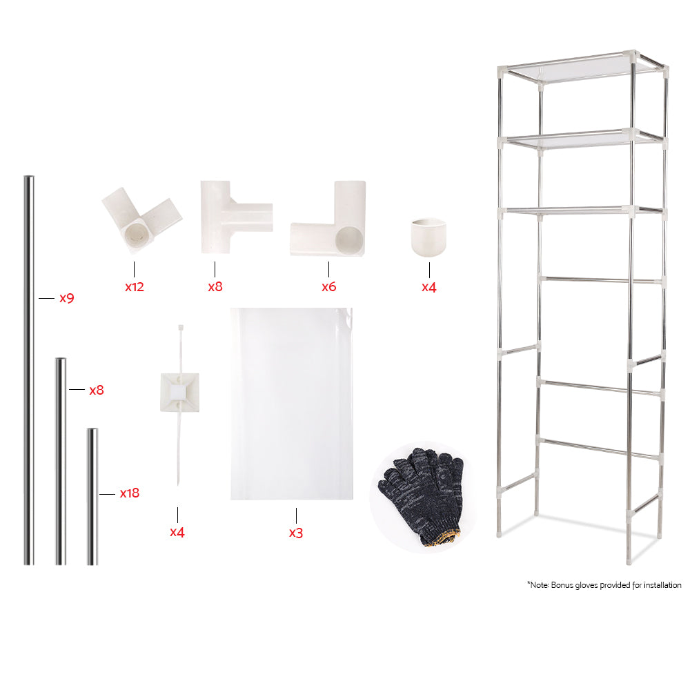 3 Tier Bathroom Storage Rack - Silver