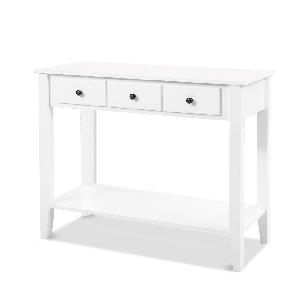 Artiss Hallway Console Table Hall Side Entry 3 Drawers Display French White Desk