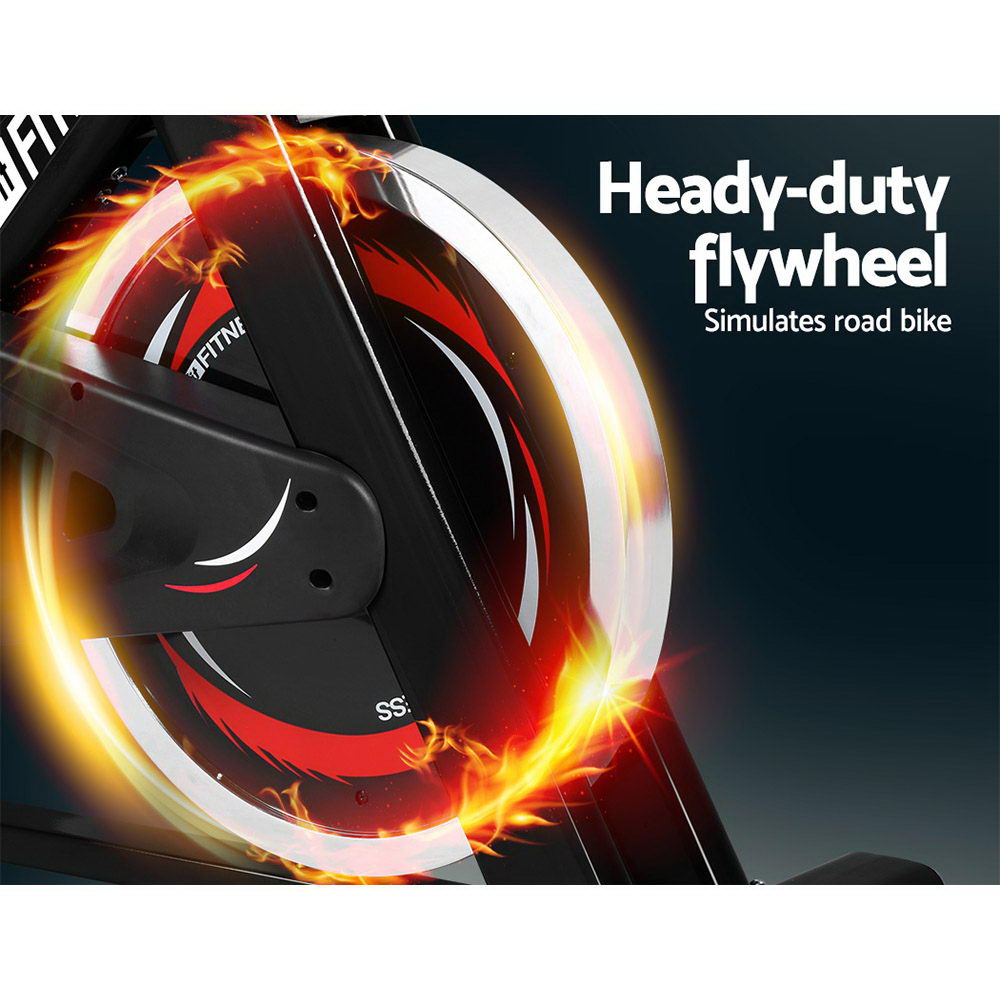 Everfit Spin Exercise Bike Cycling Flywheel Fitness Commercial Home Gym Black