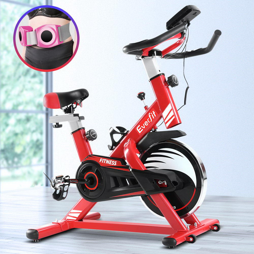 Everfit Exercise Spin Bike Cycling Fitness Commercial Home Workout Gym Equipment Red