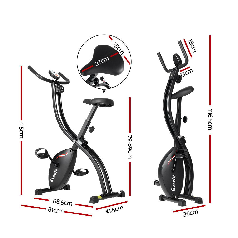 Everfit Exercise Bike X-Bike Folding Magnetic Bicycle Cycling Flywheel Fitness Machine