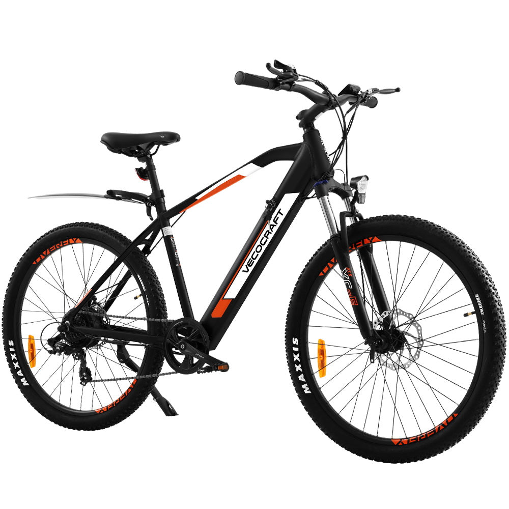 VECOCRAFT 27.5" Electric Bike eBike e-Bike City Mountain Bicycle eMTB Black