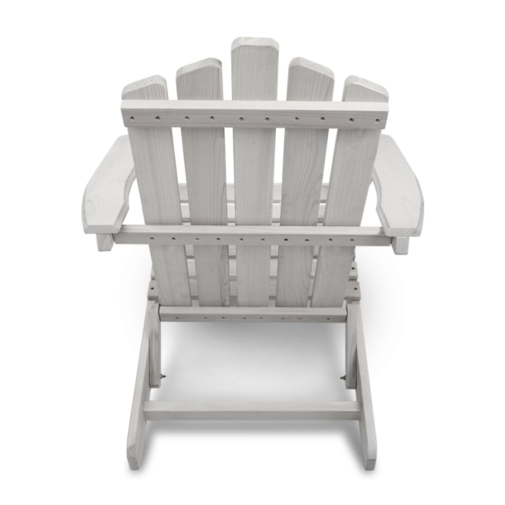 Gardeon 3pc Adirondack Outdoor Beach Chair Table Beige