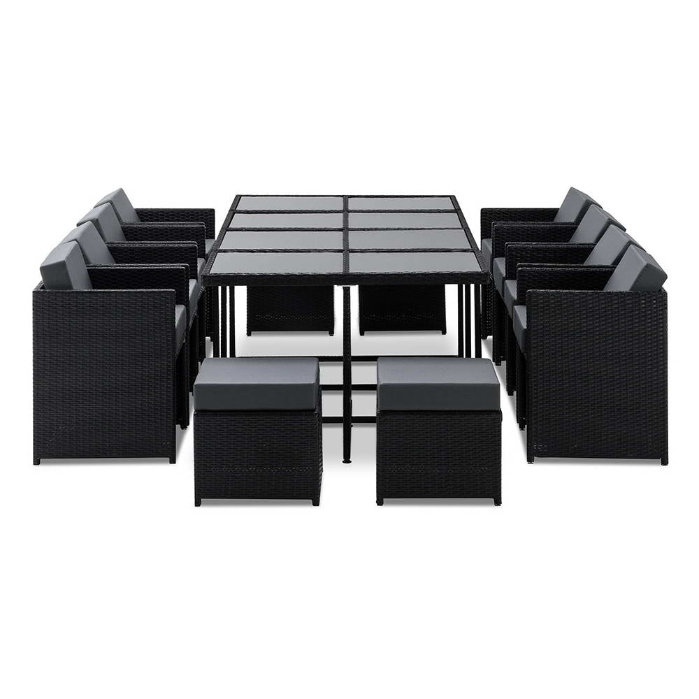 Gardeon 13 Piece Wicker Outdoor Dining Table Set