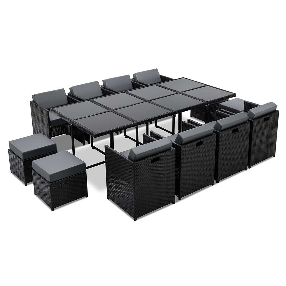 Gardeon 13 Piece Wicker Outdoor Dining Table Set