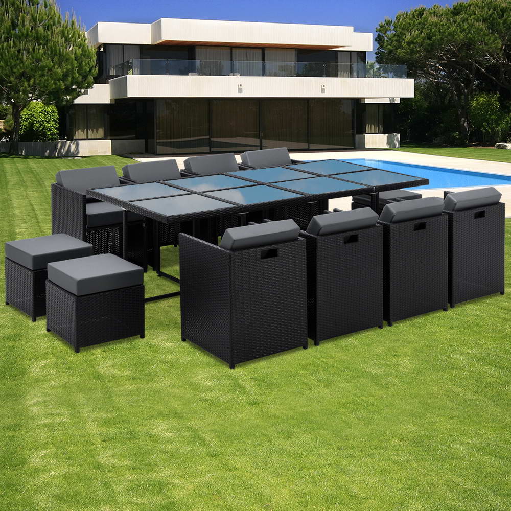 Gardeon 13 Piece Wicker Outdoor Dining Table Set