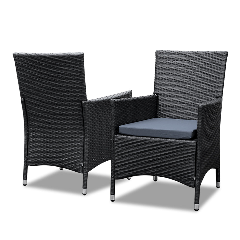 Gardeon 9 Piece Outdoor Dining Set - Black