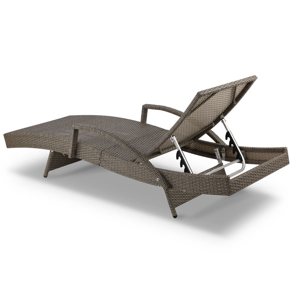 Gardeon Outdoor Sun Lounge Furniture Day Bed Wicker Pillow Sofa Set