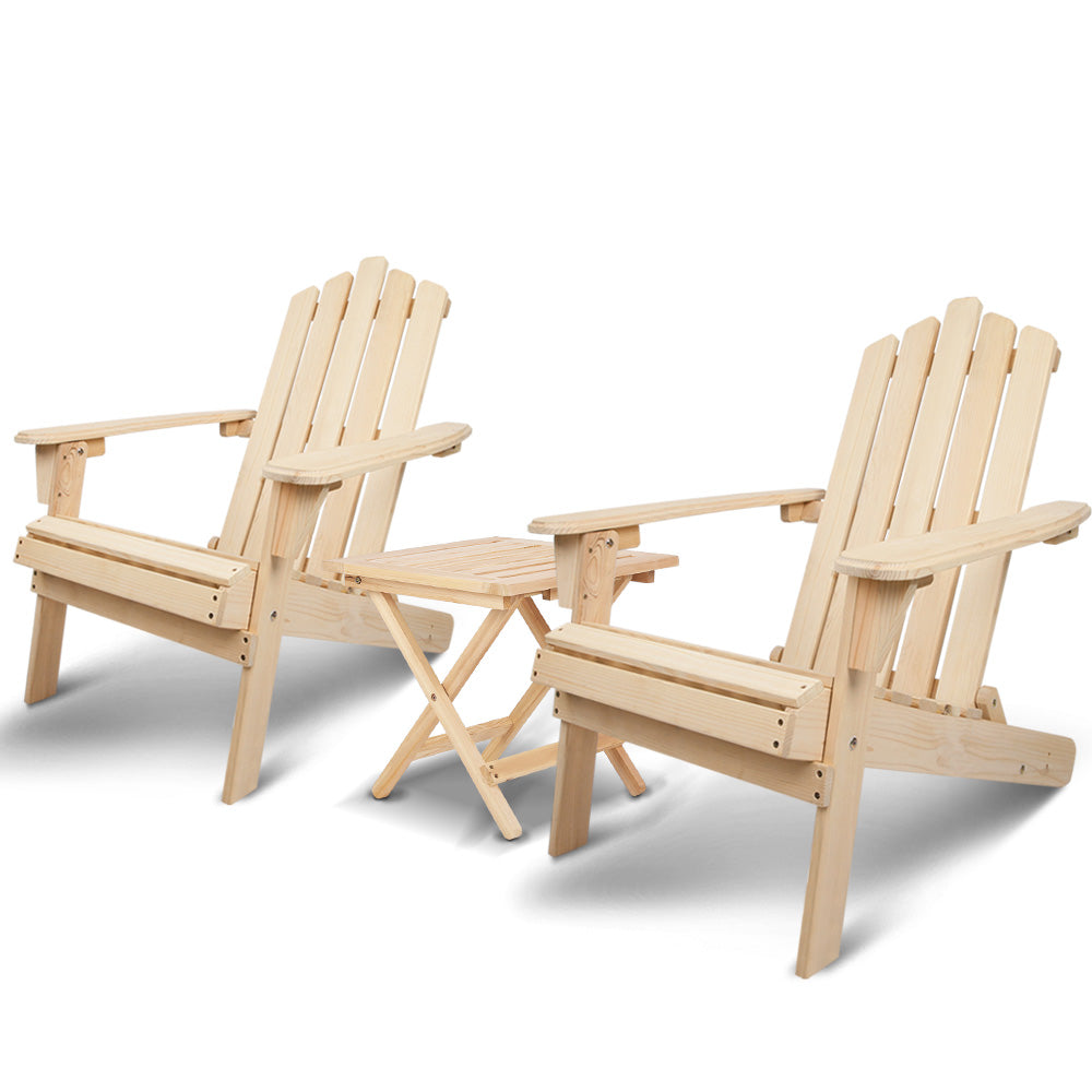Gardeon Outdoor Chairs Table Set Lounge Patio Furniture Beach Chair Adirondack