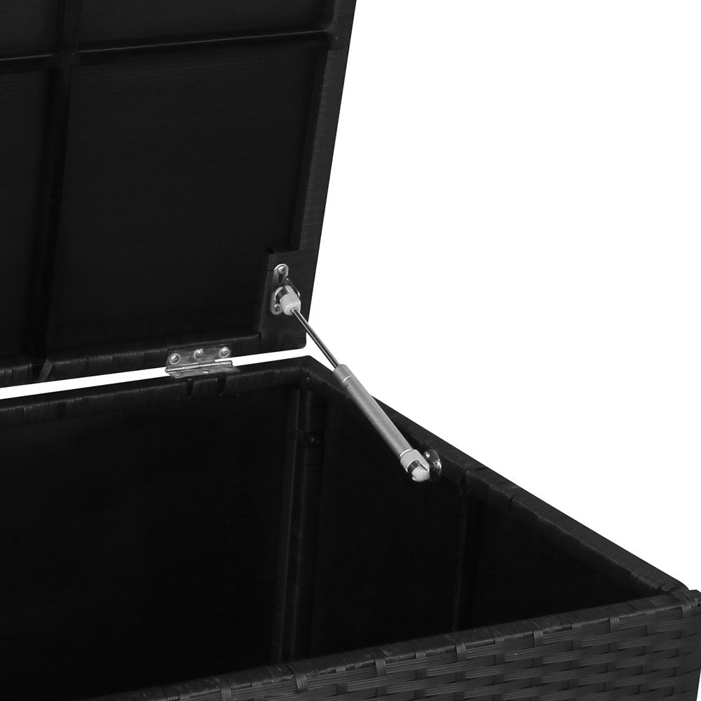 Gardeon 320L Outdoor Wicker Storage Box - Black