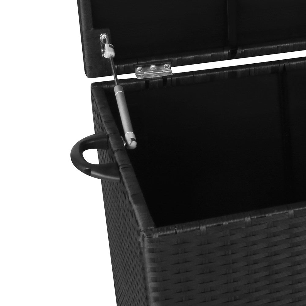 Gardeon 320L Outdoor Wicker Storage Box - Black