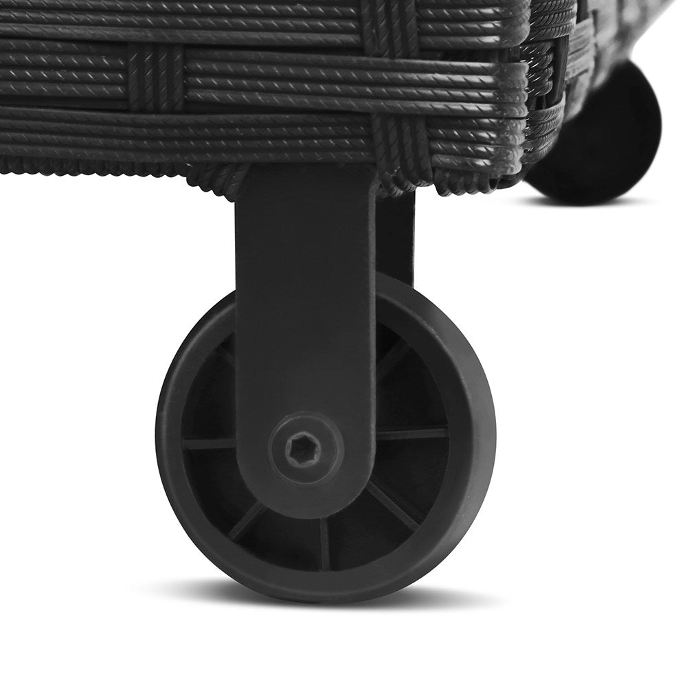 Gardeon 320L Outdoor Wicker Storage Box - Black