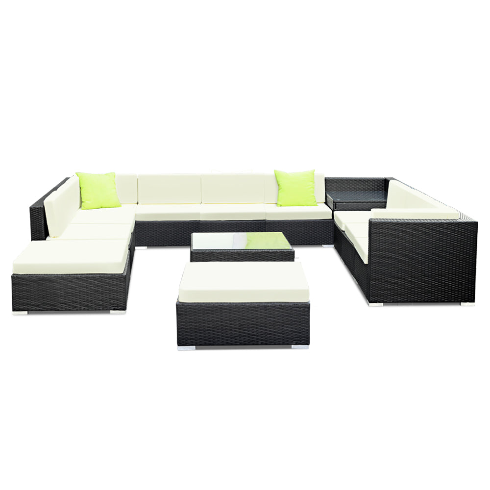 Gardeon 13PC Outdoor Furniture Sofa Set Wicker Garden Patio Lounge