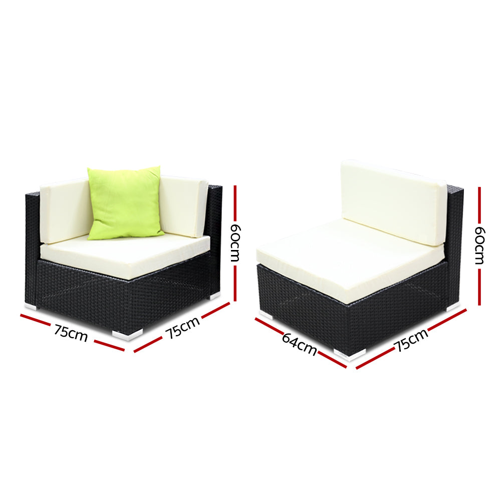 Gardeon 13PC Outdoor Furniture Sofa Set Wicker Garden Patio Lounge