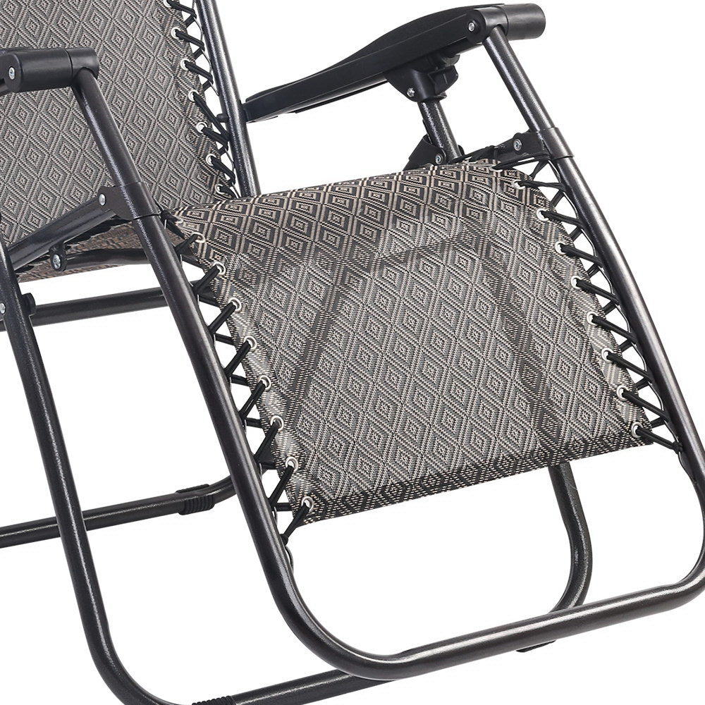 Gardeon Zero Gravity Recliner Chairs Outdoor Sun Lounge Beach Chair Camping - Beige