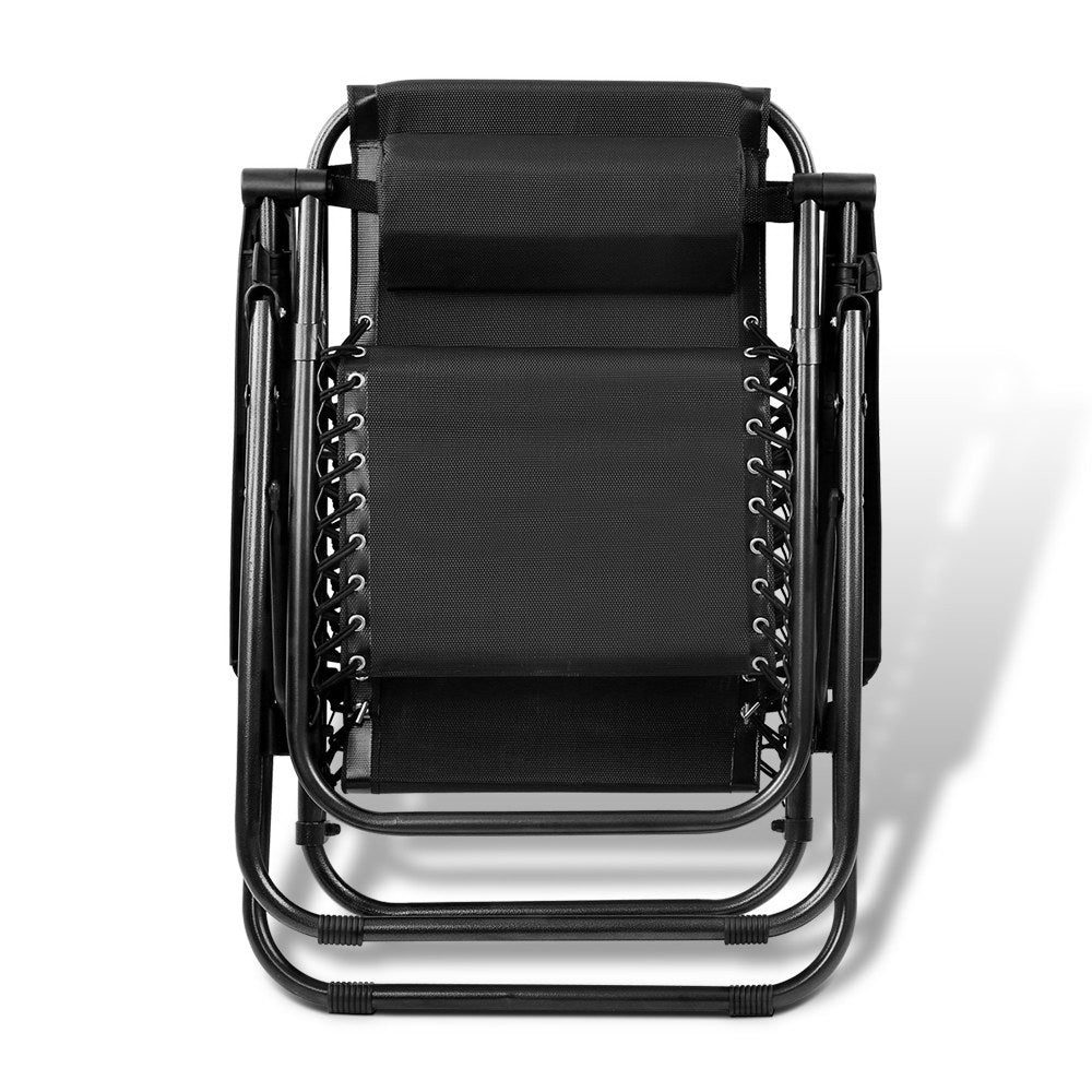 Gardeon Outdoor Portable Recliner - Black