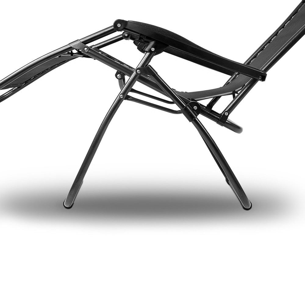 Gardeon Outdoor Portable Recliner - Black