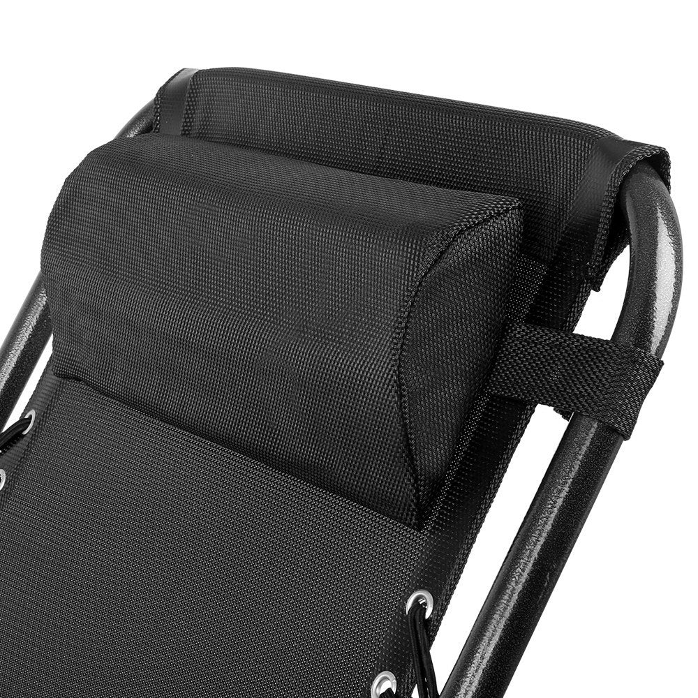 Gardeon Outdoor Portable Recliner - Black