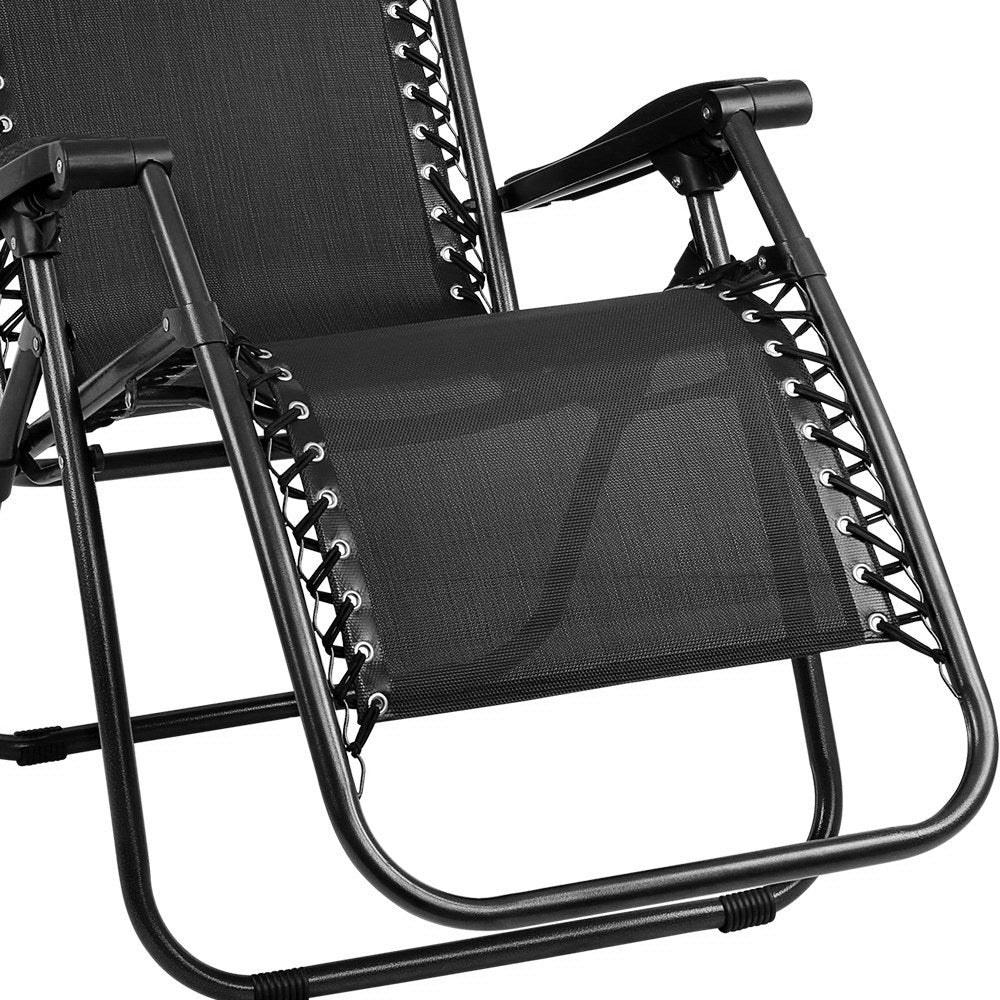 Gardeon Outdoor Portable Recliner - Black