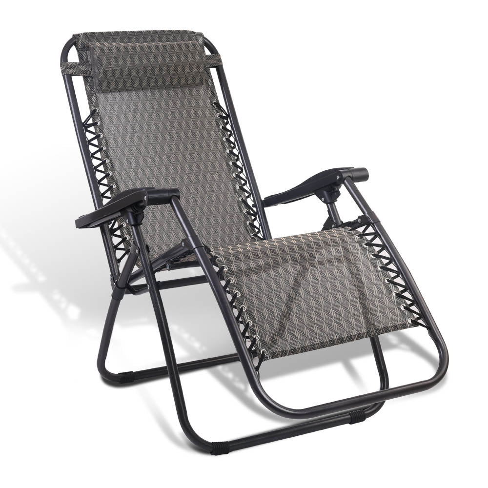 Gardeon Outdoor Portable Recliner - Grey