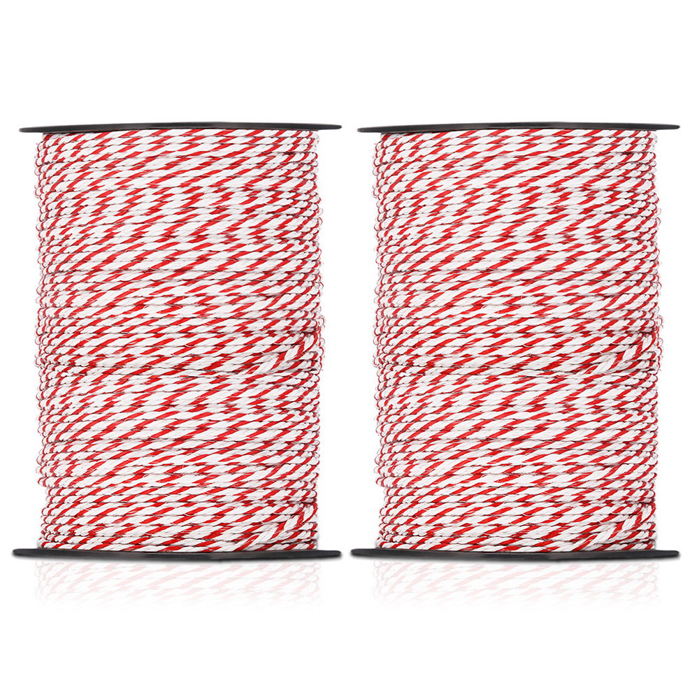 Giantz 1000M Electric Fence Wire Tape Poly Stainless Steel Temporary Fencing Kit