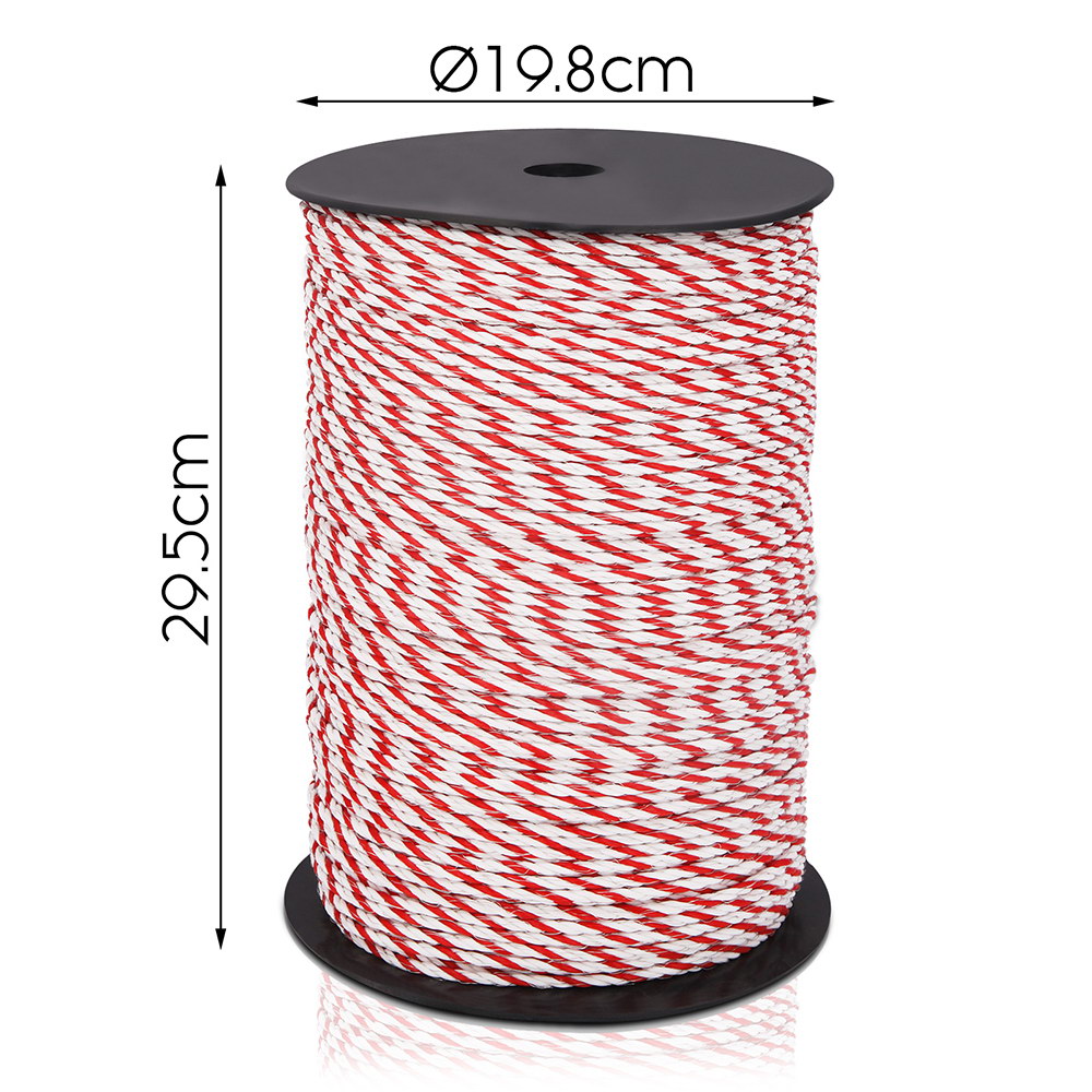 Giantz 1000M Electric Fence Wire Tape Poly Stainless Steel Temporary Fencing Kit