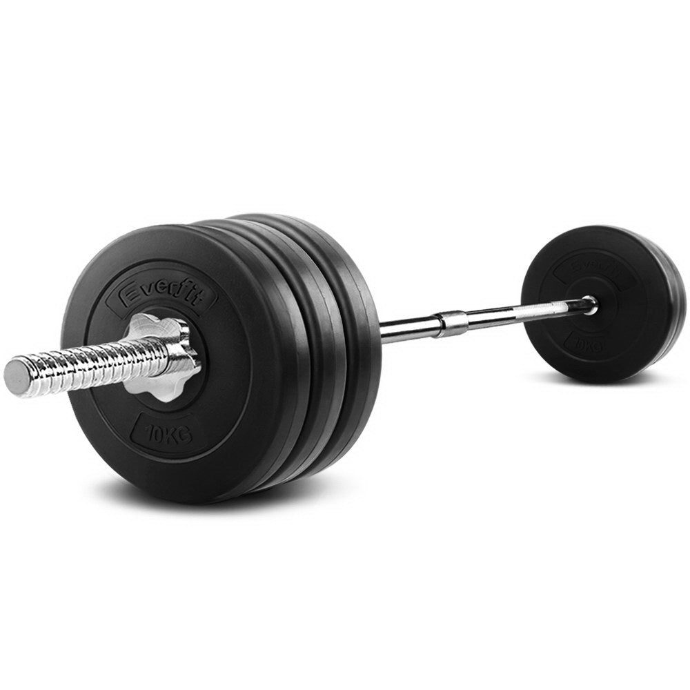 Everfit 68KG 168cm Barbell Set Weight Plates Bar Fitness Exercise Home Gym Bench Press