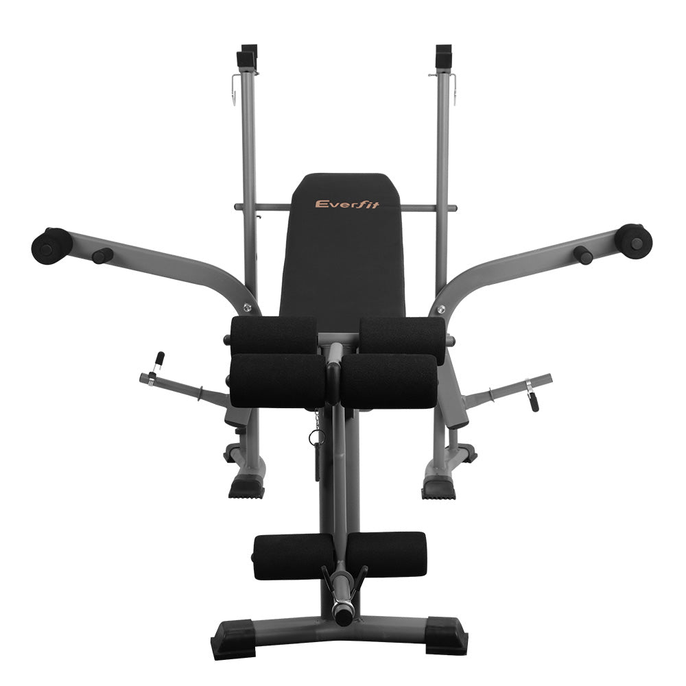 Everfit Multi Station Weight Bench Press Fitness Weights Equipment Incline Black