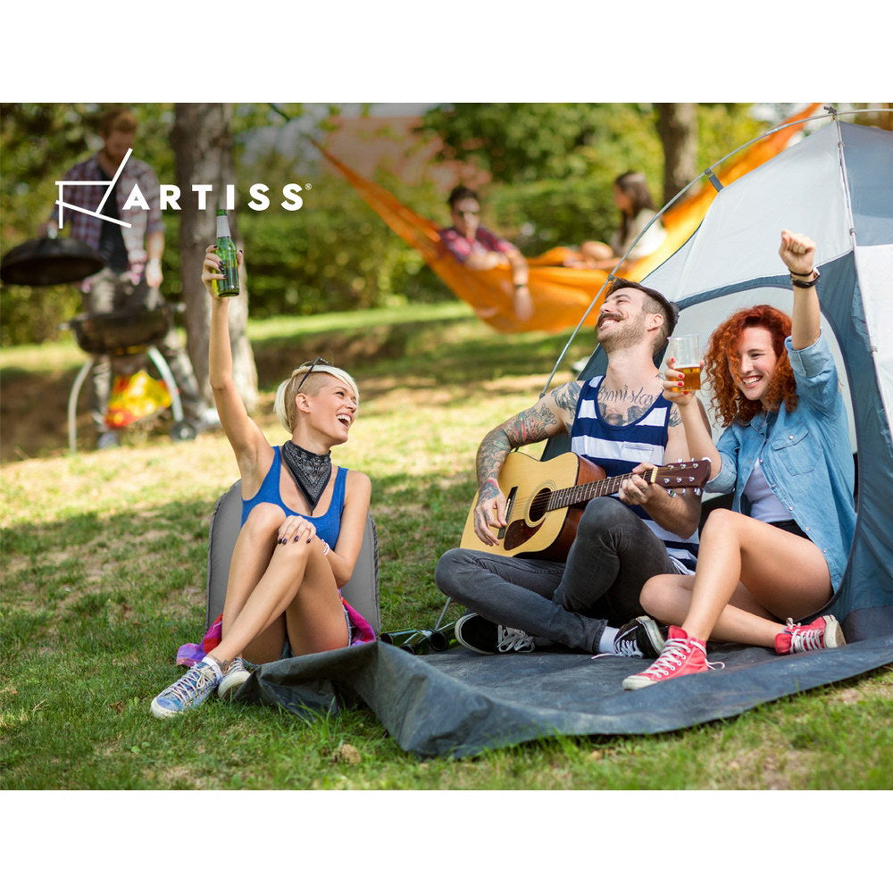 Artiss Floor Lounge Sofa Camping Portable Recliner Beach Chair Folding Outdoor Grey