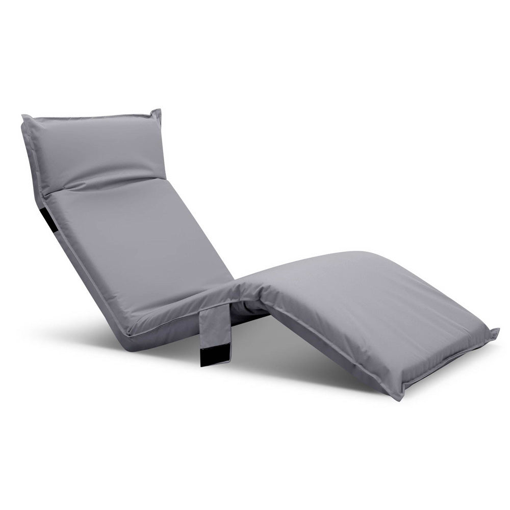 Artiss Adjustable Beach Sun Pool Lounger - Grey