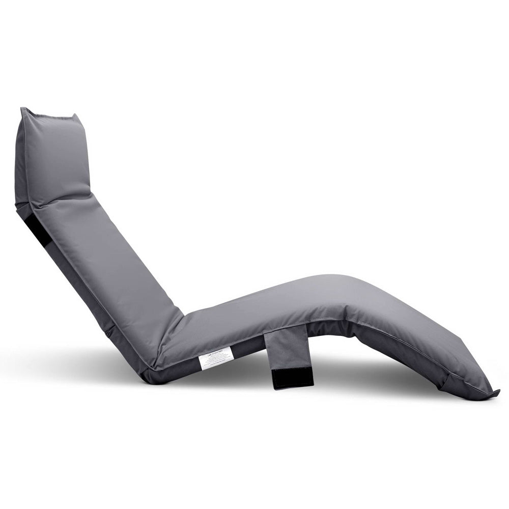 Artiss Adjustable Beach Sun Pool Lounger - Grey