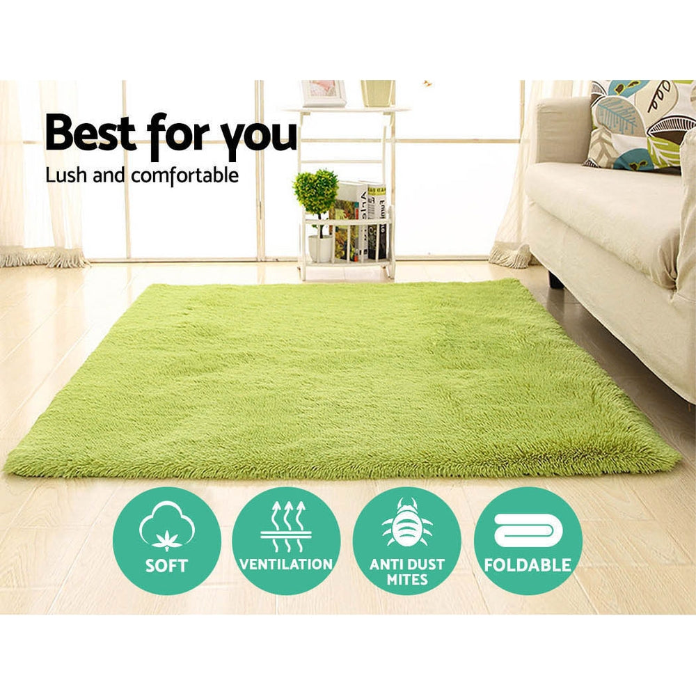 Artiss Shaggy Rug 140x200cm Green