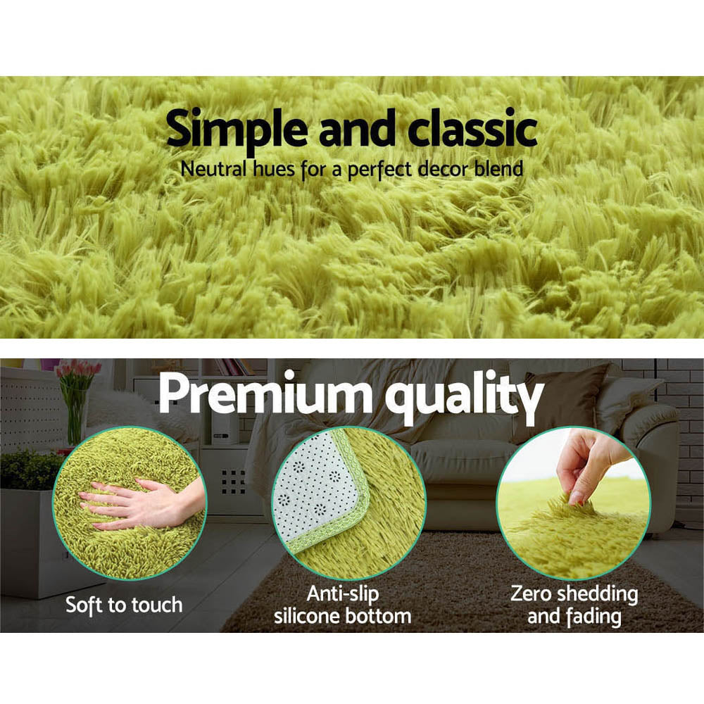 Artiss Shaggy Rug 140x200cm Green