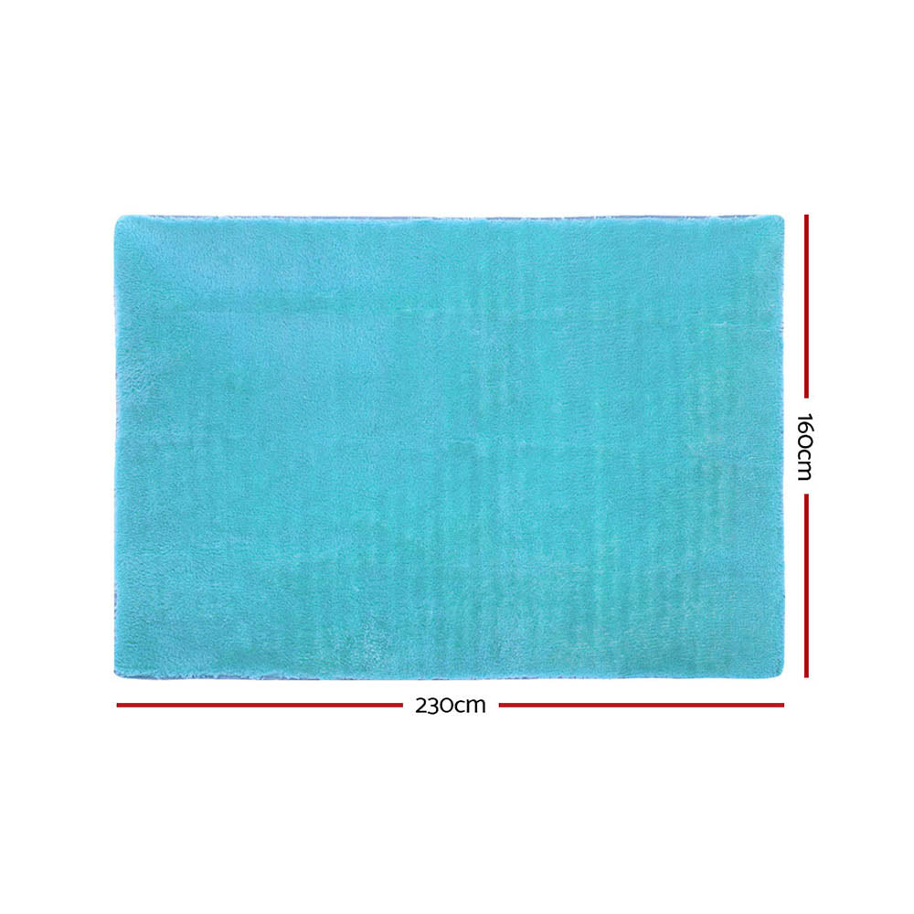 Artiss Shaggy Rug 160x230cm Turquoise