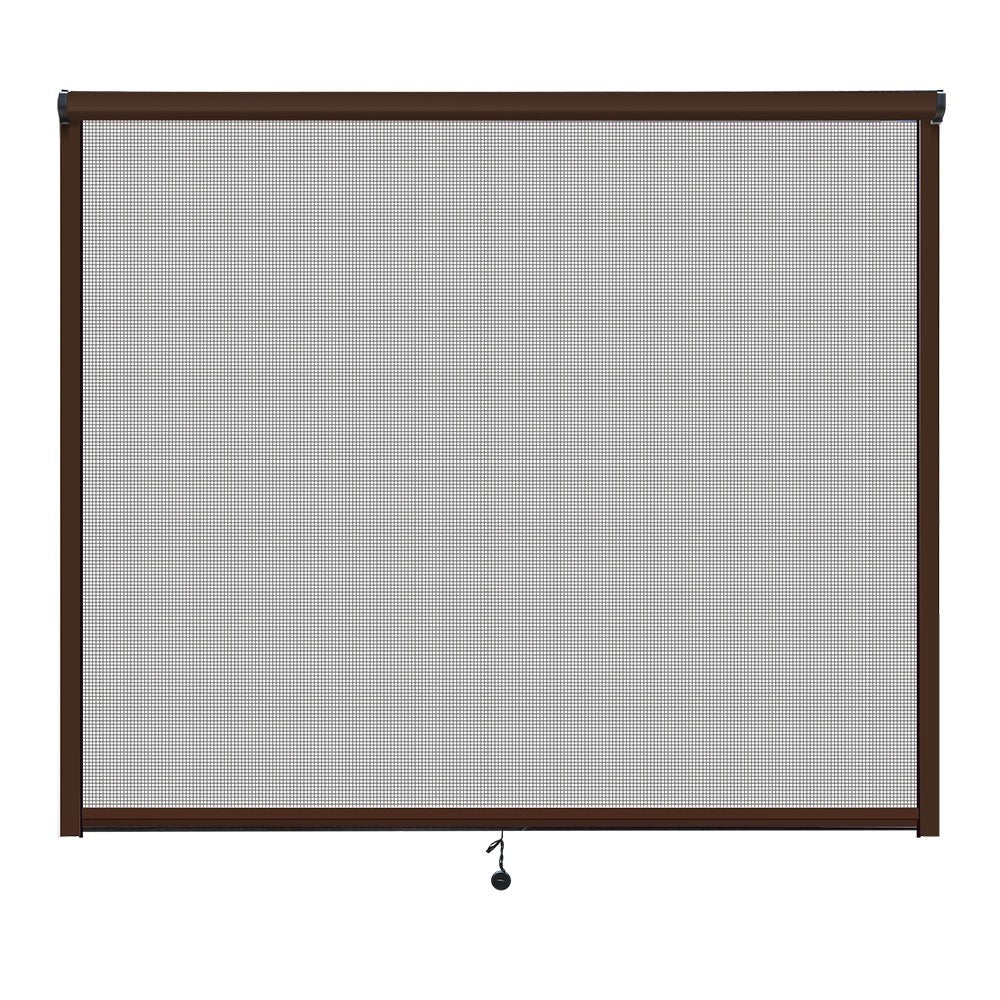 Instahut Retractable Window Fly Screen Flyscreen Mesh DIY 1.8m x 1.5m Brown