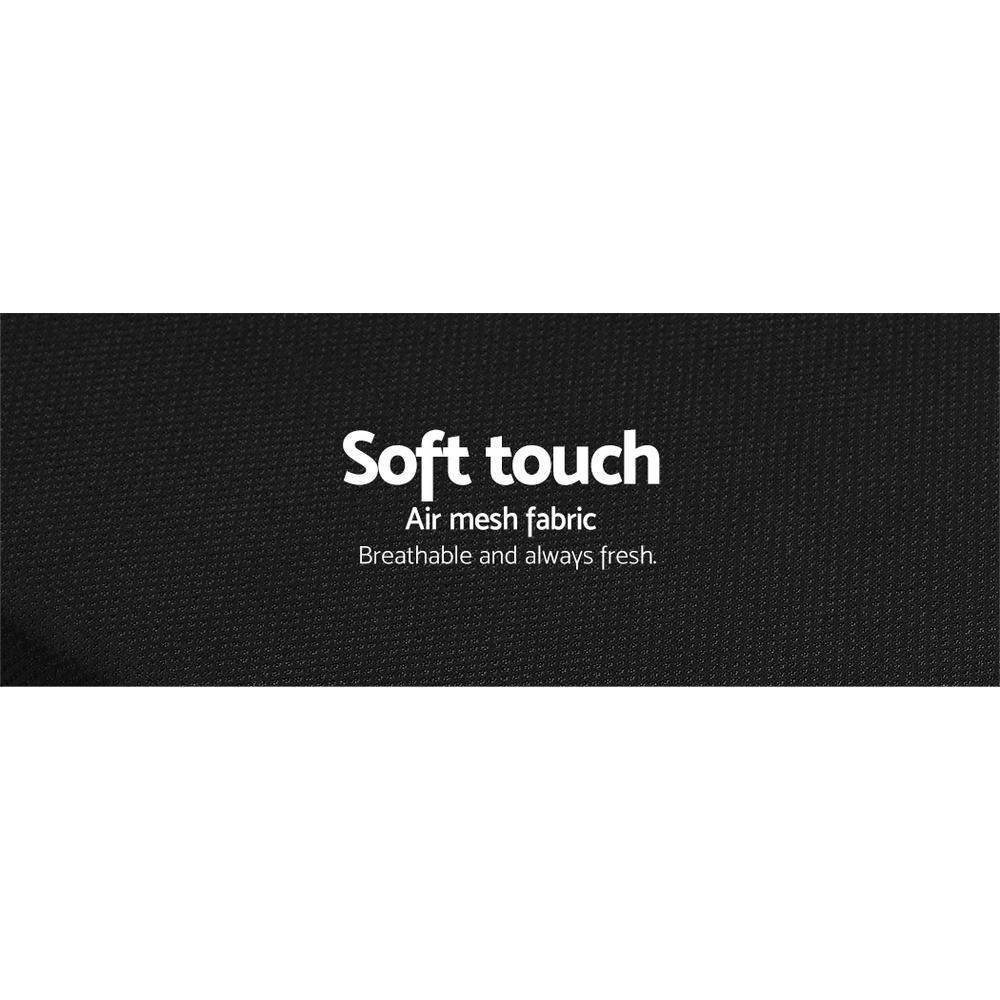 Giselle Bedding Folding Foam Mattress Portable Double Sofa Bed Mat Air Mesh Fabric Black