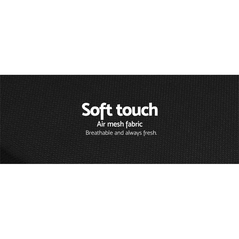 Giselle Bedding Folding Foam Mattress Portable Single Sofa Bed Mat Air Mesh Fabric Black