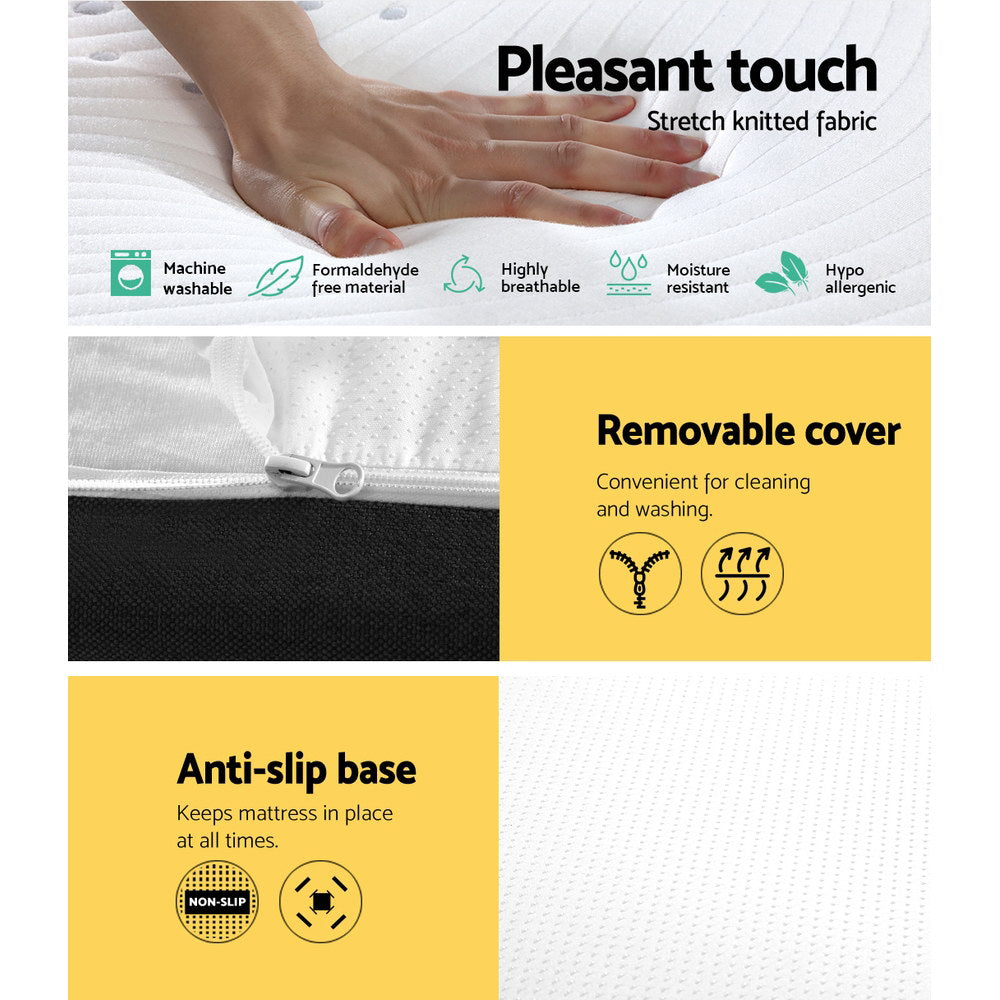 Giselle Bedding Double Size Hybrid Mattress Cool Gel Bamboo Charcoal Memory Foam Pocket Spring