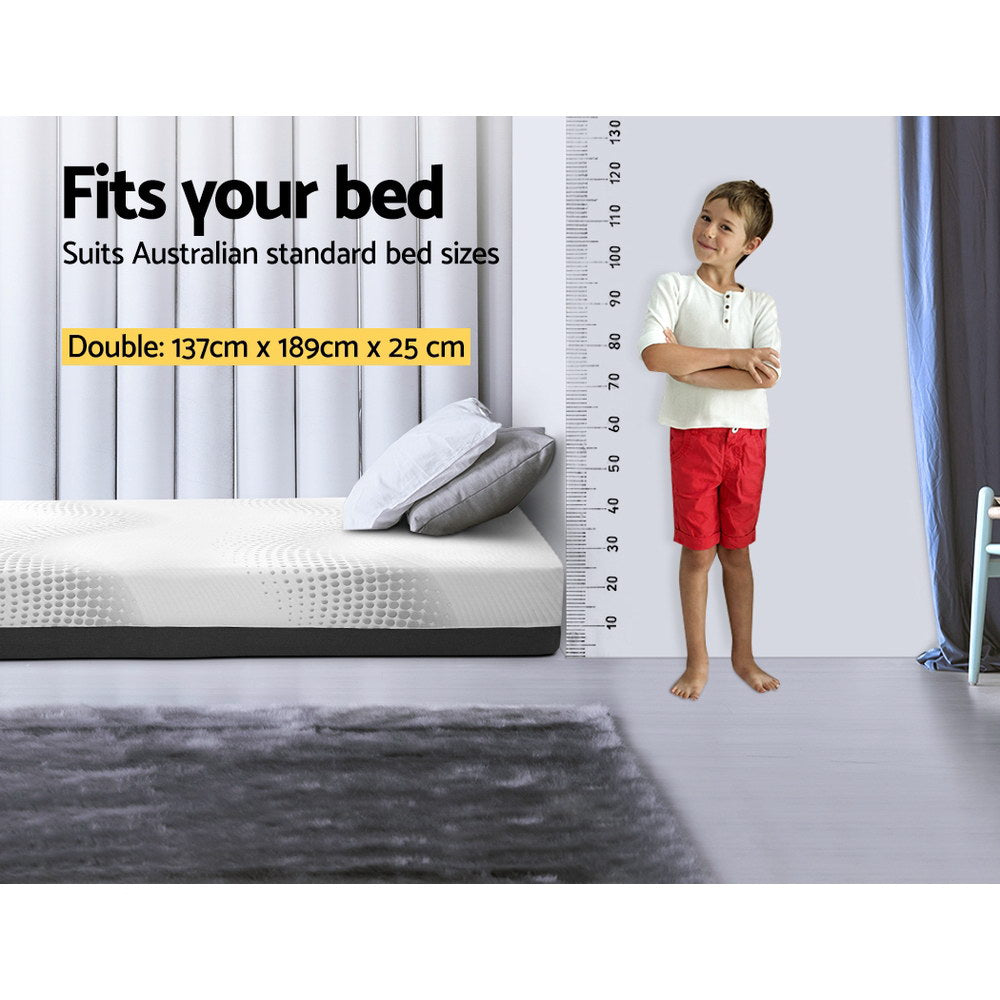 Giselle Bedding Double Size Hybrid Mattress Cool Gel Bamboo Charcoal Memory Foam Pocket Spring