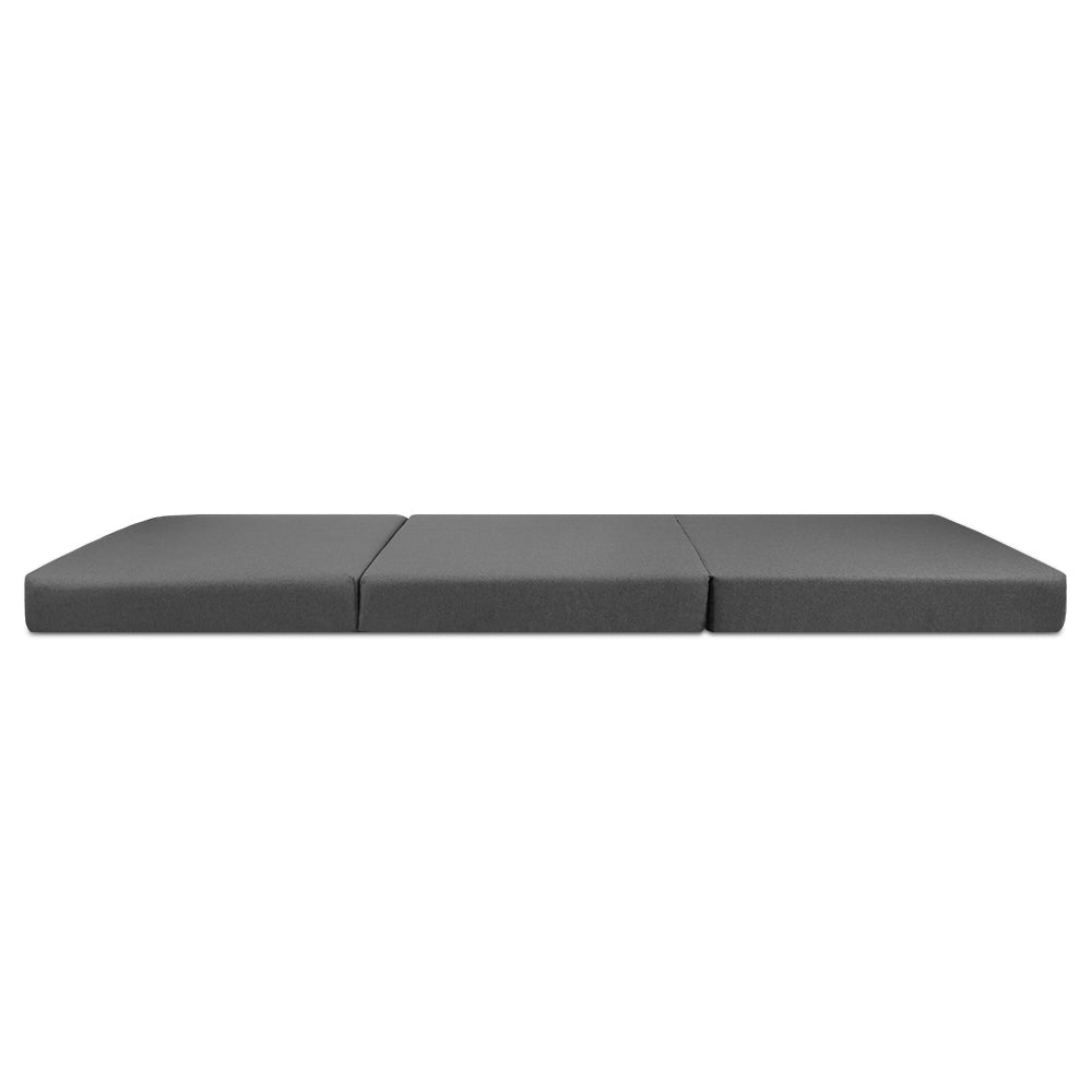 Giselle Bedding Double Size Folding Foam Mattress Portable Bed Mat Dark Grey