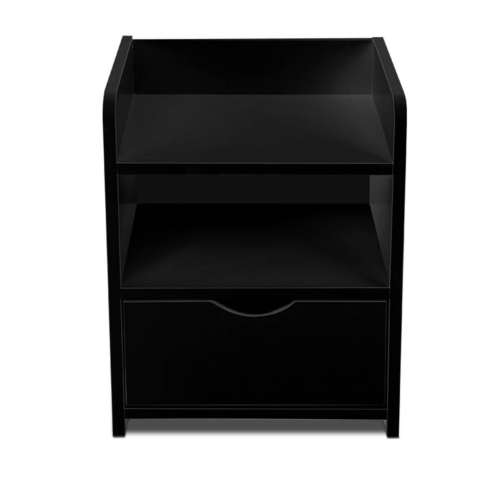 Artiss Bedside Table Drawer - Black