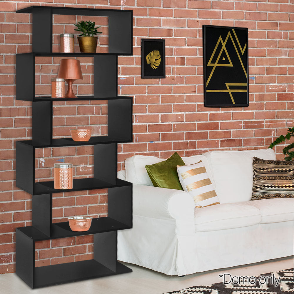 Artiss 6 Tier Display Shelf - Black