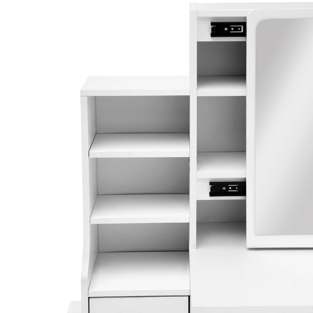 Artiss Dressing Table Stool Mirror Jewellery Cabinet Drawer White